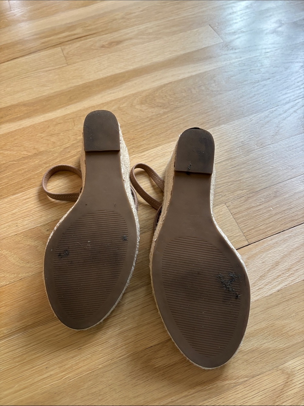 Steve Madden Nude/Tan Espadrille Wedge Sandals - Picture 3 of 3